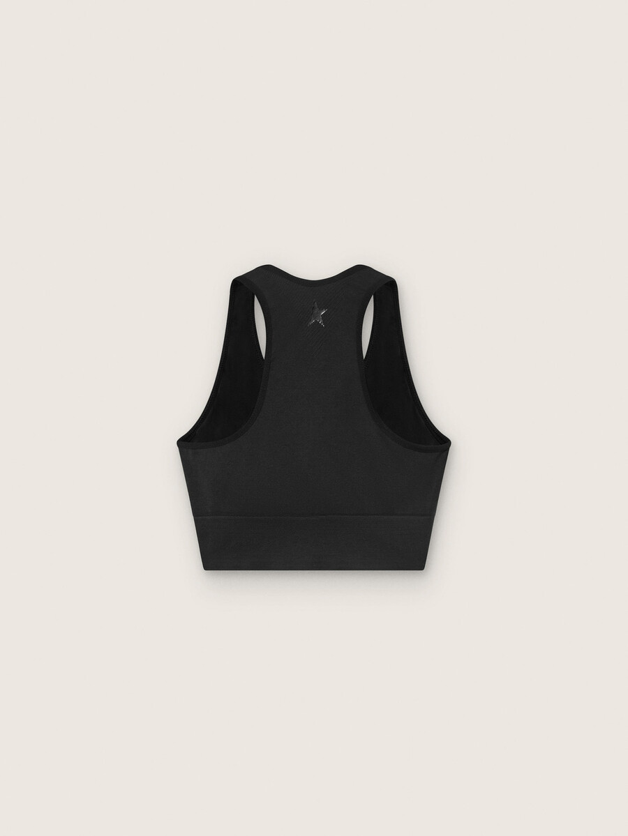 女性用ブラックスポーツブラ