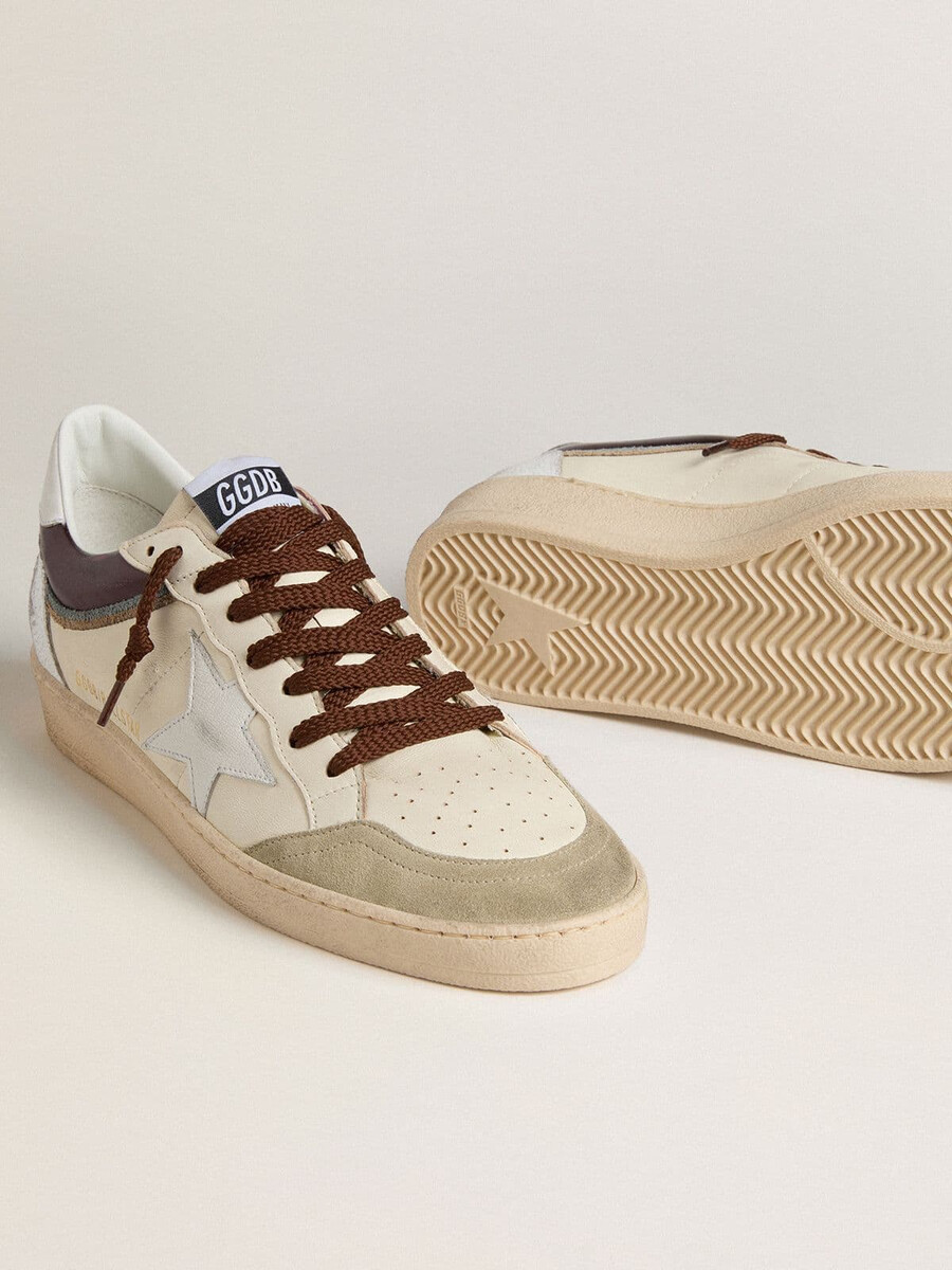 メンズ ボール スター ltd ナッパレザー製、ナッパ スターとレザー ヒールタブ付き
