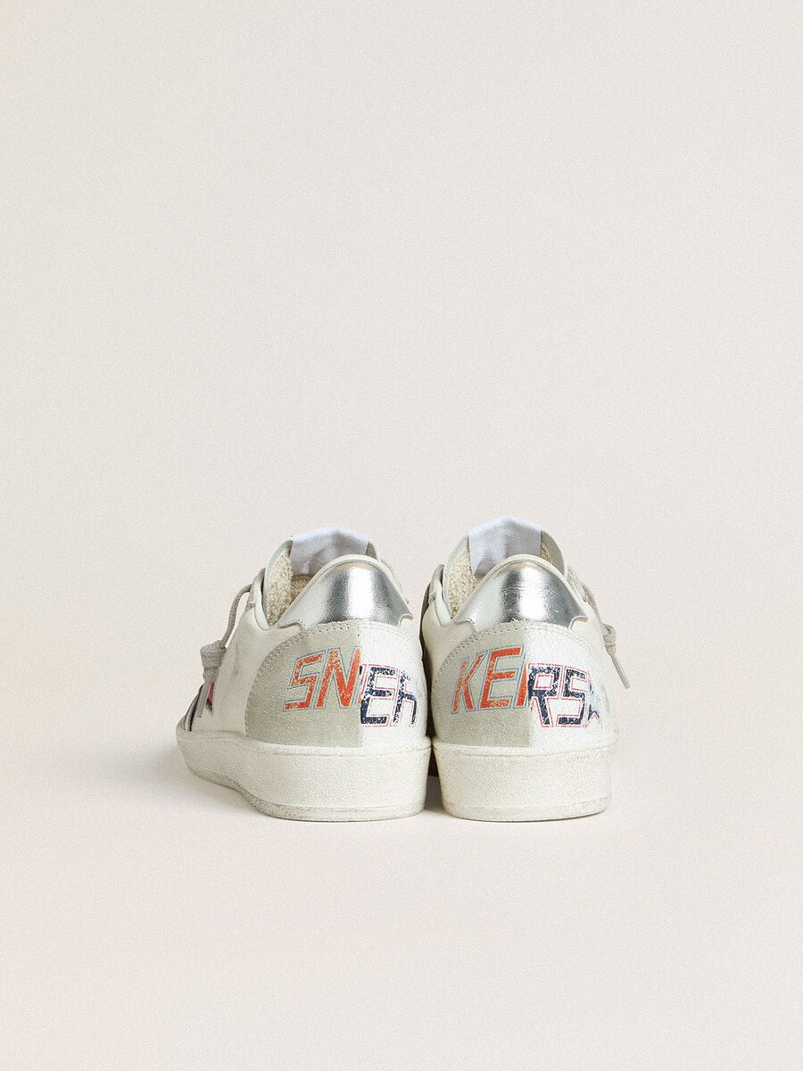 赤い星とシルバーのヒールタブが付いたレディース ボール スター ltd