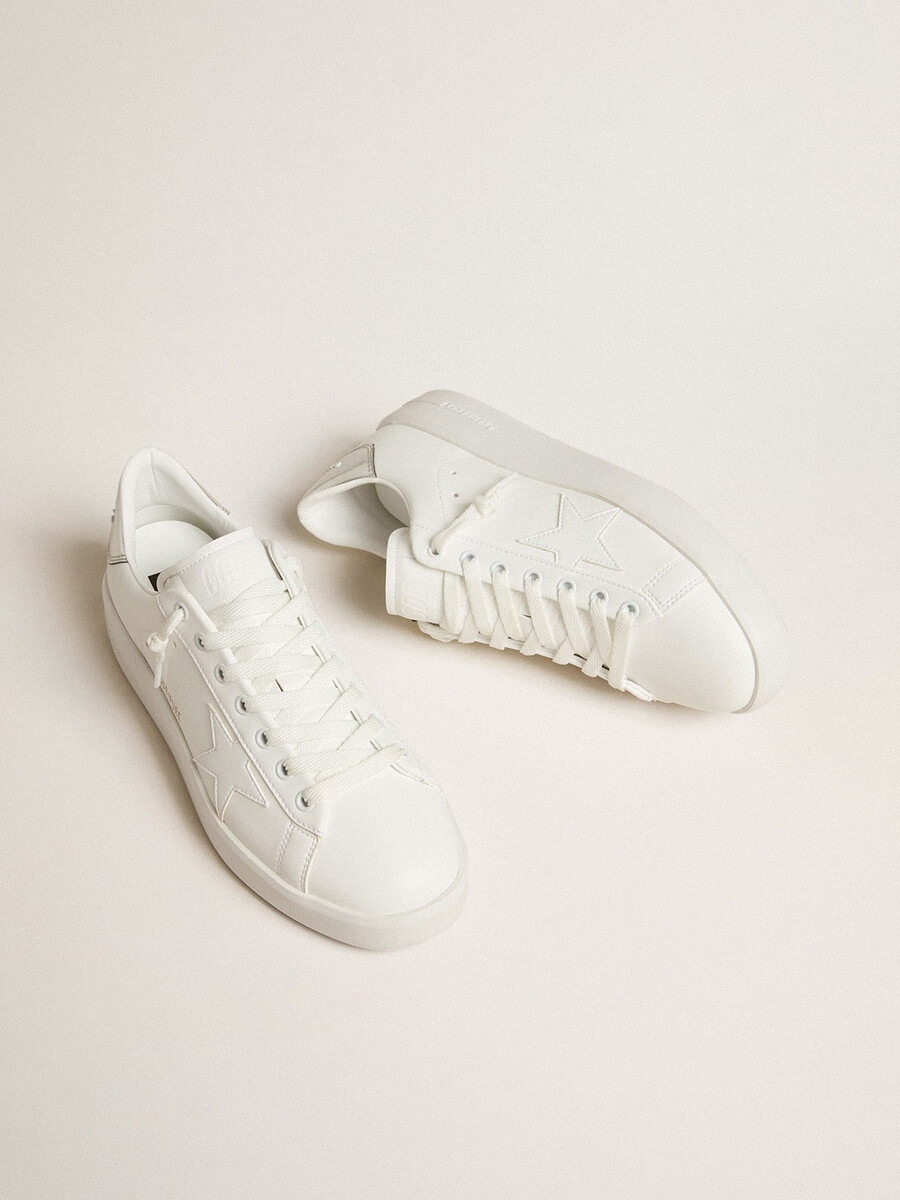ホワイトスターとミラー効果ヒールタブを備えた女性用バイオベースpurestar