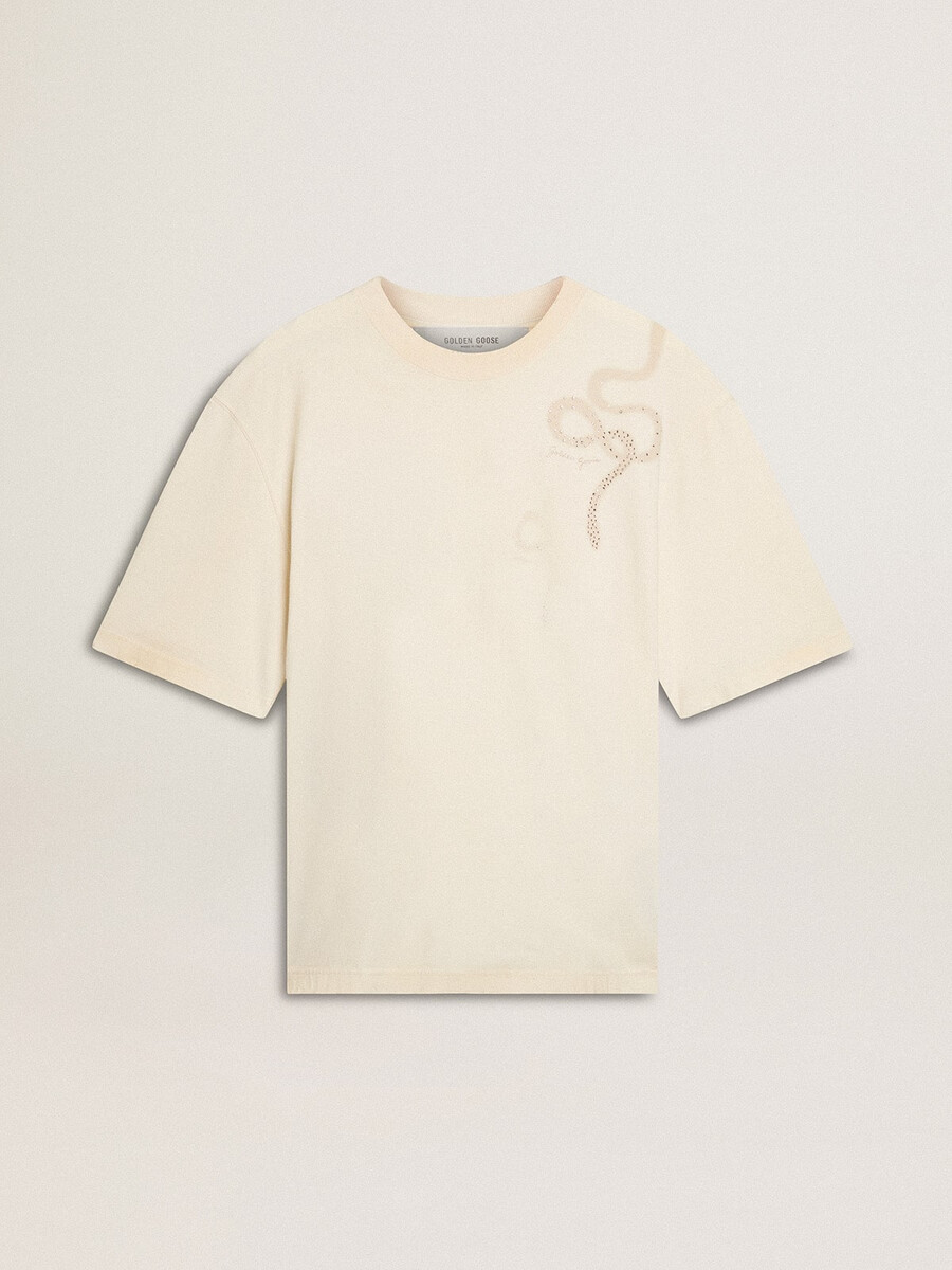 cny着用ホワイトリラックスフィットtシャツ